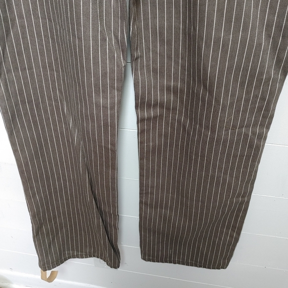 Reformation Wilder high rise pinstripe wide leg jeans size 30 - Picture 7 of 16